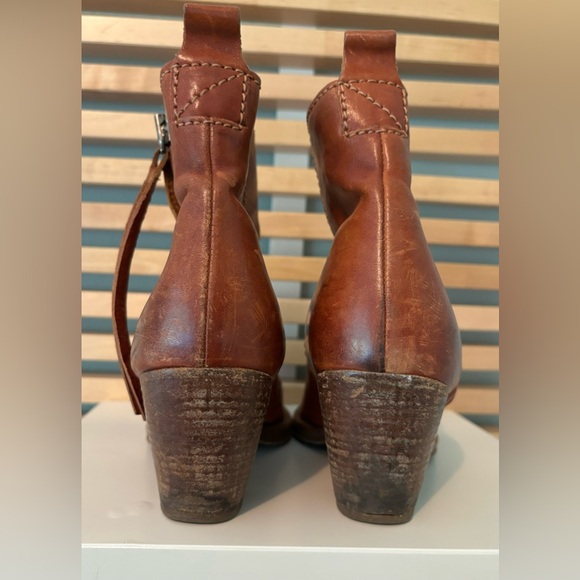 ACNE STUDIOS Women's Leather Pistol Boots Ankle Brown Zip Made in Italy Size 37 - Picture 7 of 7